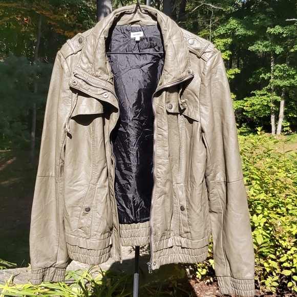 Faux Leather Bomber Jacket - Picture 5 of 5